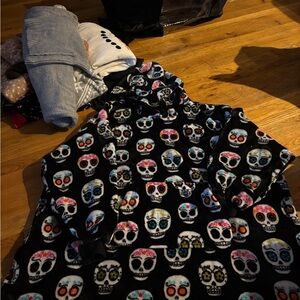 Colorful Skull Print Hoodie